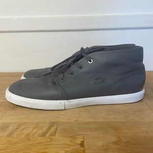 Lacoste Asparta grey leather ankle chukka boots men’s size 9.5